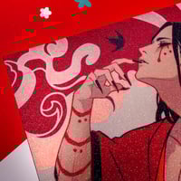 Image 4 of Limited edition: Mononoke PRINT with glitter and and shimmering parts