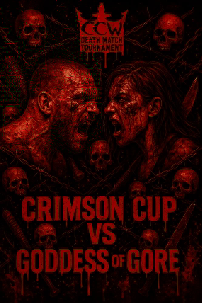 Image of CCW Presents: “CRIMSON CUP VS. GODDESS OF GORE” 16 Person DEATH-MATCH Tournament