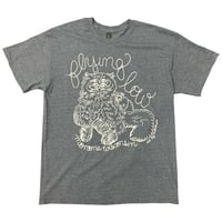 FLYING LOW NAT CAT T-SHIRT CHARCOAL/WHITE