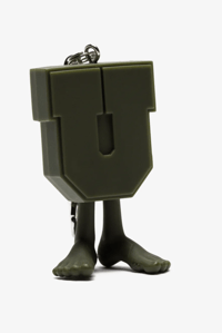 Image 3 of UNDEFEATED X MEDICOM UMAN KEYCHAIN - OLIVE [2024]