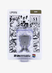 Image 4 of UNDEFEATED X MEDICOM UMAN KEYCHAIN - OLIVE [2024]