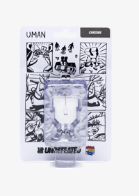 Image 5 of UNDEFEATED X MEDICOM UMAN KEYCHAIN - CHROME [2024]