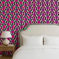 Image 1 of Scalloped hot pink Waves Wallpaper