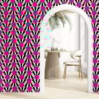 Image 4 of Scalloped hot pink Waves Wallpaper