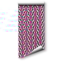 Image 2 of Scalloped hot pink Waves Wallpaper