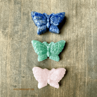 Image 6 of Crystal Butterfly Carving, Hand-Carved Gemstone Figurine for Transformation & Healing, Altar Decor