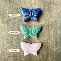 Image 5 of Crystal Butterfly Carving, Hand-Carved Gemstone Figurine for Transformation & Healing, Altar Decor