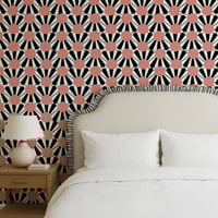 Image 1 of Scalloped Pink Waves Wallpaper