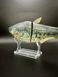 Image 3 of Hinko Shad Jr. ~ Large Mouth Bass ~ Custom Painted Swimbait ~ Slick Baits