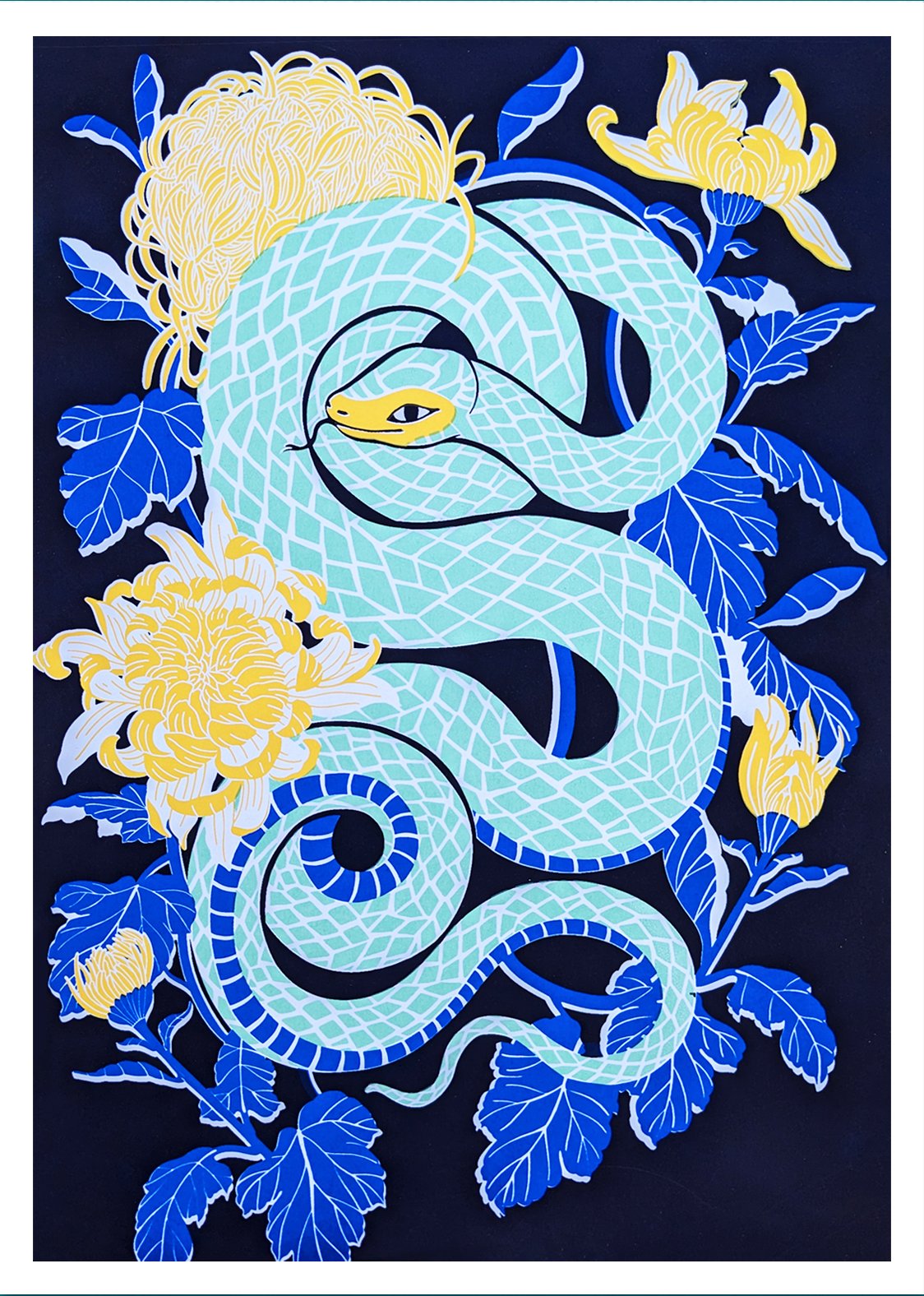 Sérigraphie Serpent