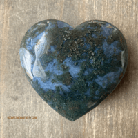 Image 4 of Moss Agate Crystal Heart, Crystal Heart, Green Moss Agate for Abundance & Growth