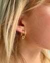 9ct gold single bead hoops 