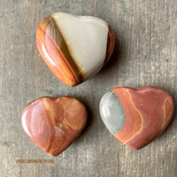 Image 2 of Polychrome Jasper Crystal Heart, Mini Desert Jasper, For Grounding, Joy & Emotional Balance