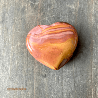 Image 1 of Polychrome Jasper Crystal Heart, Mini Desert Jasper, For Grounding, Joy & Emotional Balance