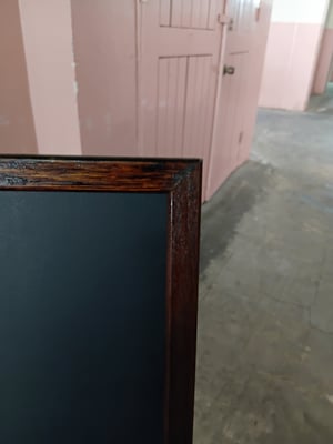 Big Chalkboard with Wooden Walnut Frame (50cm X 71cm)