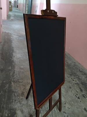 Big Chalkboard with Wooden Walnut Frame (50cm X 71cm)