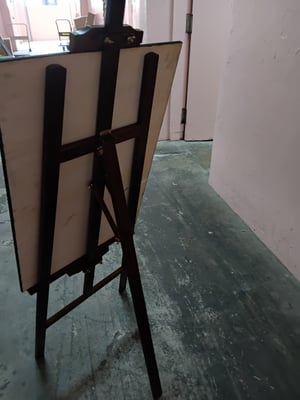Big Chalkboard with Wooden Walnut Frame (50cm X 71cm)