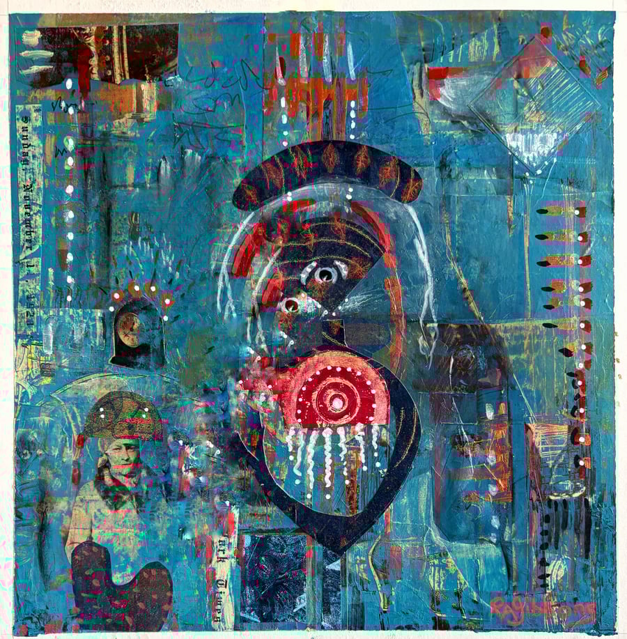 Image of The Test of Time Collage and Acrylic on Paper 