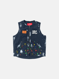Image 1 of VINTAGE PAINTED GIRLS ARE DRUGS® x MADE IN THE SOUTH VEST - NAVY