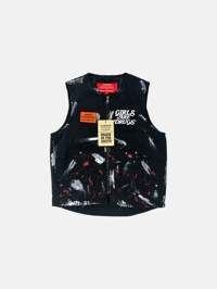 Image 1 of VINTAGE PAINTED GIRLS ARE DRUGS® x MADE IN THE SOUTH VEST - BLACK