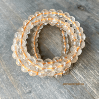 Image 2 of Citrine Beaded Bracelet, Citrine Gemstone Bracelet, For Abundance, Confidence & Prosperity 