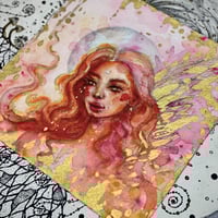 Image 4 of Golden Tears, Original Watercolor Painting