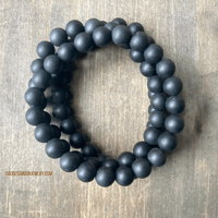 Image 3 of Shungite Beaded Bracelet, Stretch Bracelet, For EMF Protection & Spiritual Balance