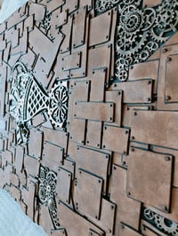 Image 3 of HANDMADE STEAMPUNK CANVAS WITH PANELLING