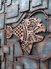 Image 3 of HANDMADE STEAMPUNK CANVAS WITH PIPE WORK AND PANELLING