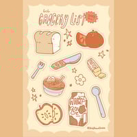 Image 1 of Grocery List Sticker Sheet