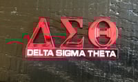 Image 4 of Chrome Delta Car Emblem (Red or Silver) 