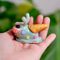 Image 3 of Ice Cream Snail Beastie (Medium, Blue)