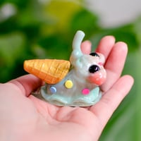 Image 2 of Ice Cream Snail Beastie (Medium, Blue)