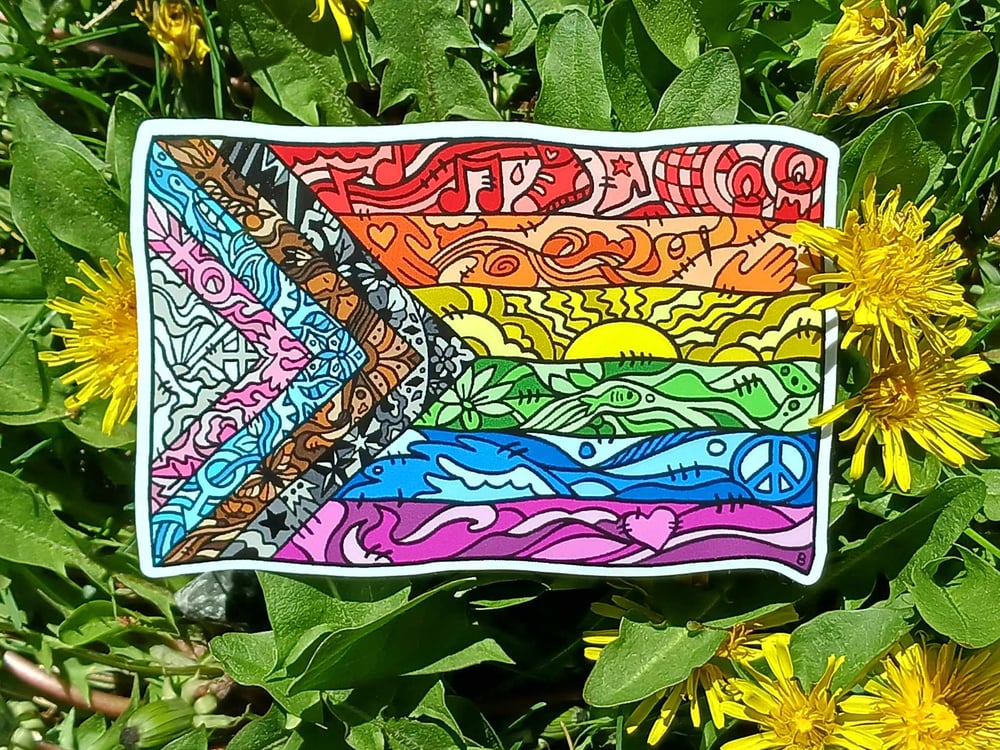 Image of Quilted Queer Vinyl Sticker