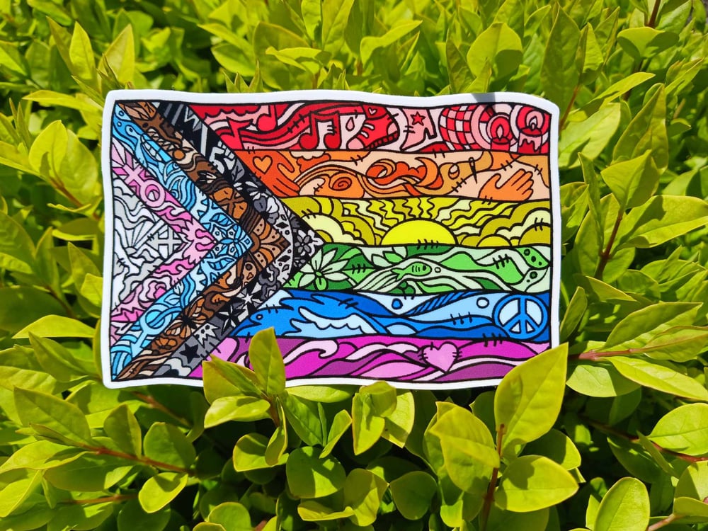 Image of Quilted Queer Vinyl Sticker 