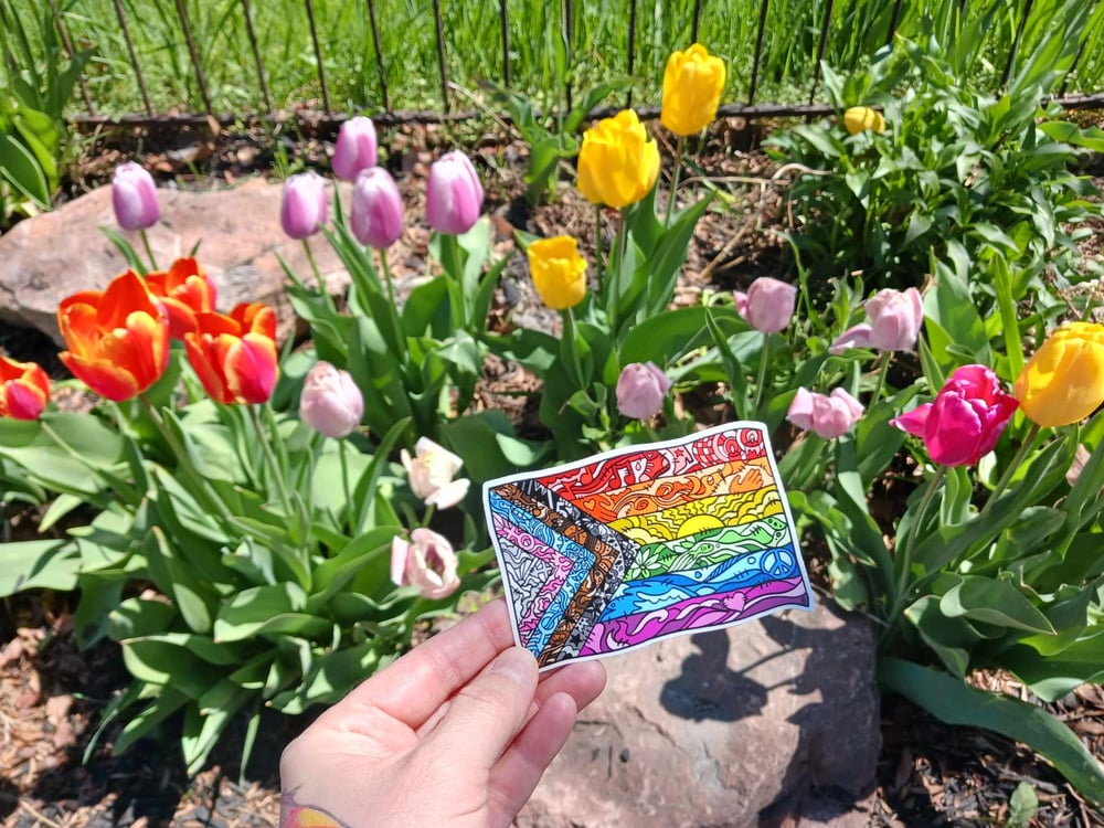 Image of Quilted Queer Vinyl Sticker