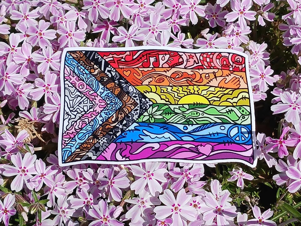 Image of Quilted Queer Vinyl Sticker