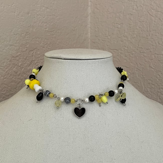 bumblebee cluster necklace