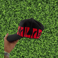 Image 2 of Black & Red Groovy Snapback