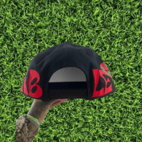 Image 3 of Black & Red Groovy Snapback