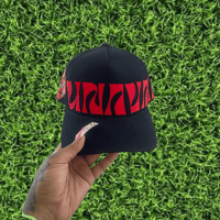 Image 1 of Black & Red Groovy Snapback