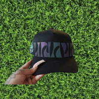 Image 1 of Black & Oil Slick Groovy Snapback