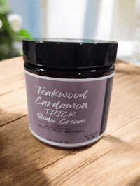 Image 4 of Cardamom & Teakwood THICK body cream- 4 oz
