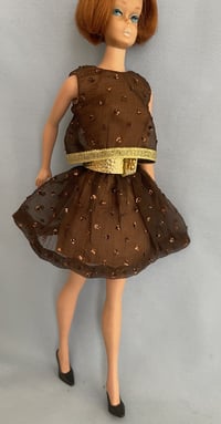 Image 4 of Barbie - "Glimmer Glamour" Reproduction Variation Brown Silk
