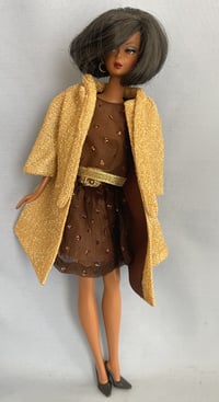 Image 2 of Barbie - "Glimmer Glamour" Reproduction Variation Brown Silk