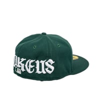 Image 3 of (IN STOCK) NOT LIKE US MLB "DARK GREEN" DODGERS HAT NEW ERA