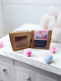 Pink sugar-melt & pour soap bar