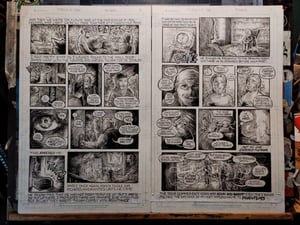 Image of Original Comic Art Folio Set: "Thirteen At Table"