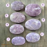 Image 4 of Lepidolite Palm Stones, Crystal, Palm Stone, For Crown Chakra Stone for Calming & Stress Relief 