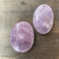 Image 8 of Lepidolite Palm Stones, Crystal, Palm Stone, For Crown Chakra Stone for Calming & Stress Relief 